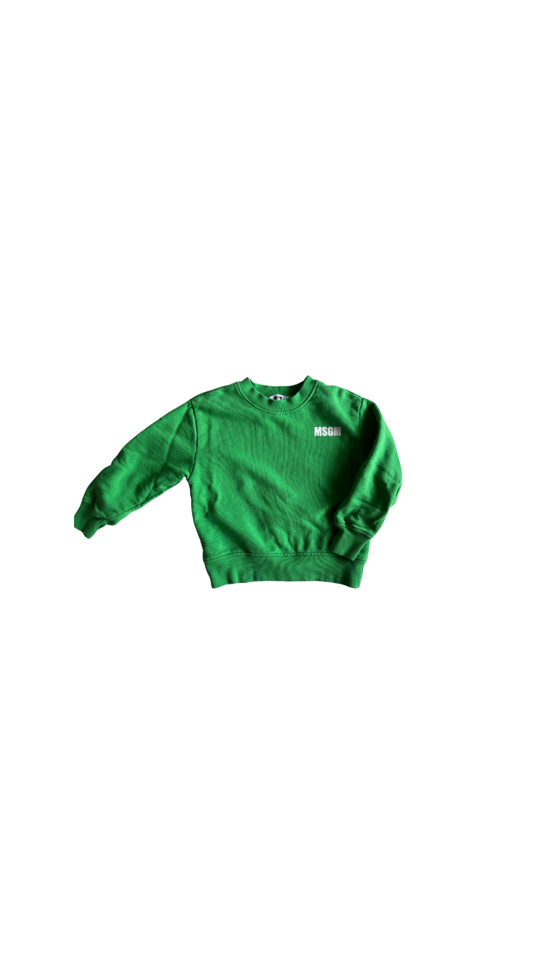 MSGM Milano Green logo-print cotton jumper - size 4