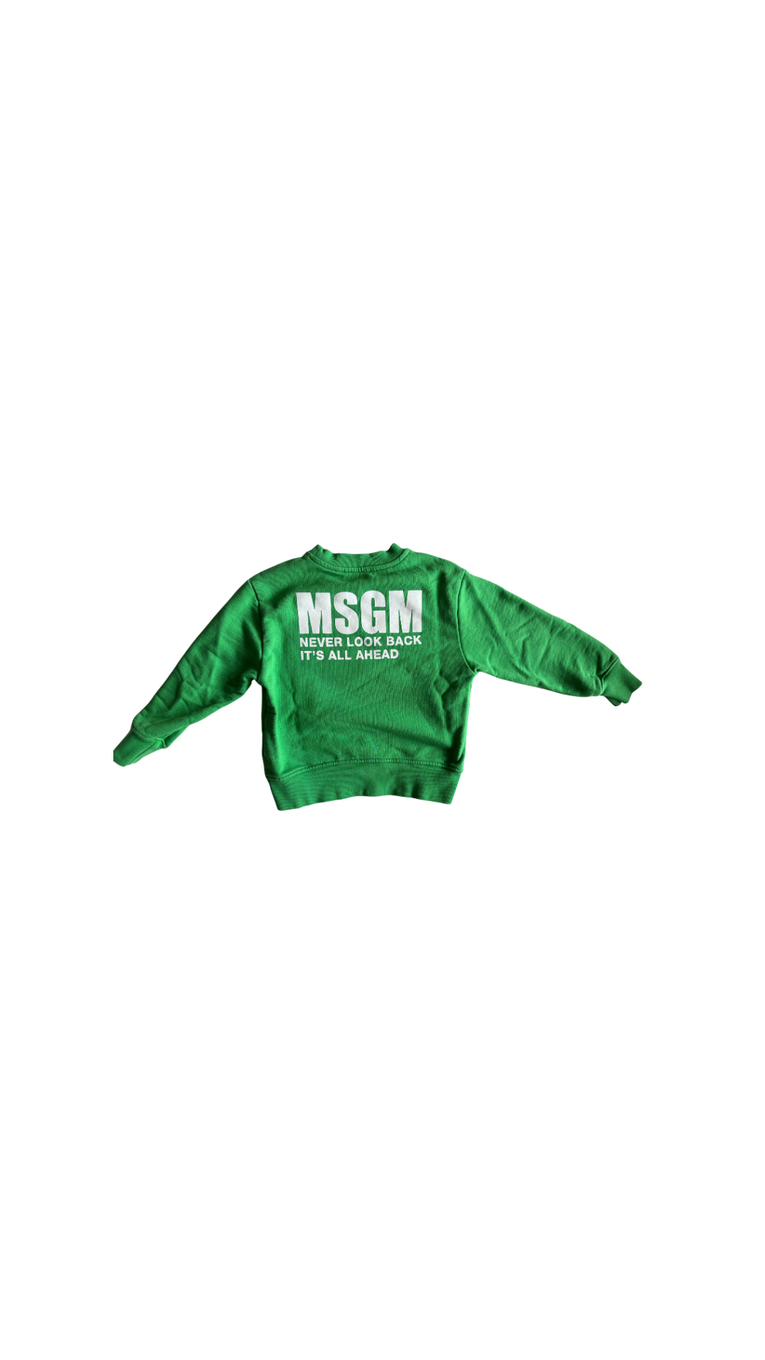 MSGM Milano Green logo-print cotton jumper - size 4