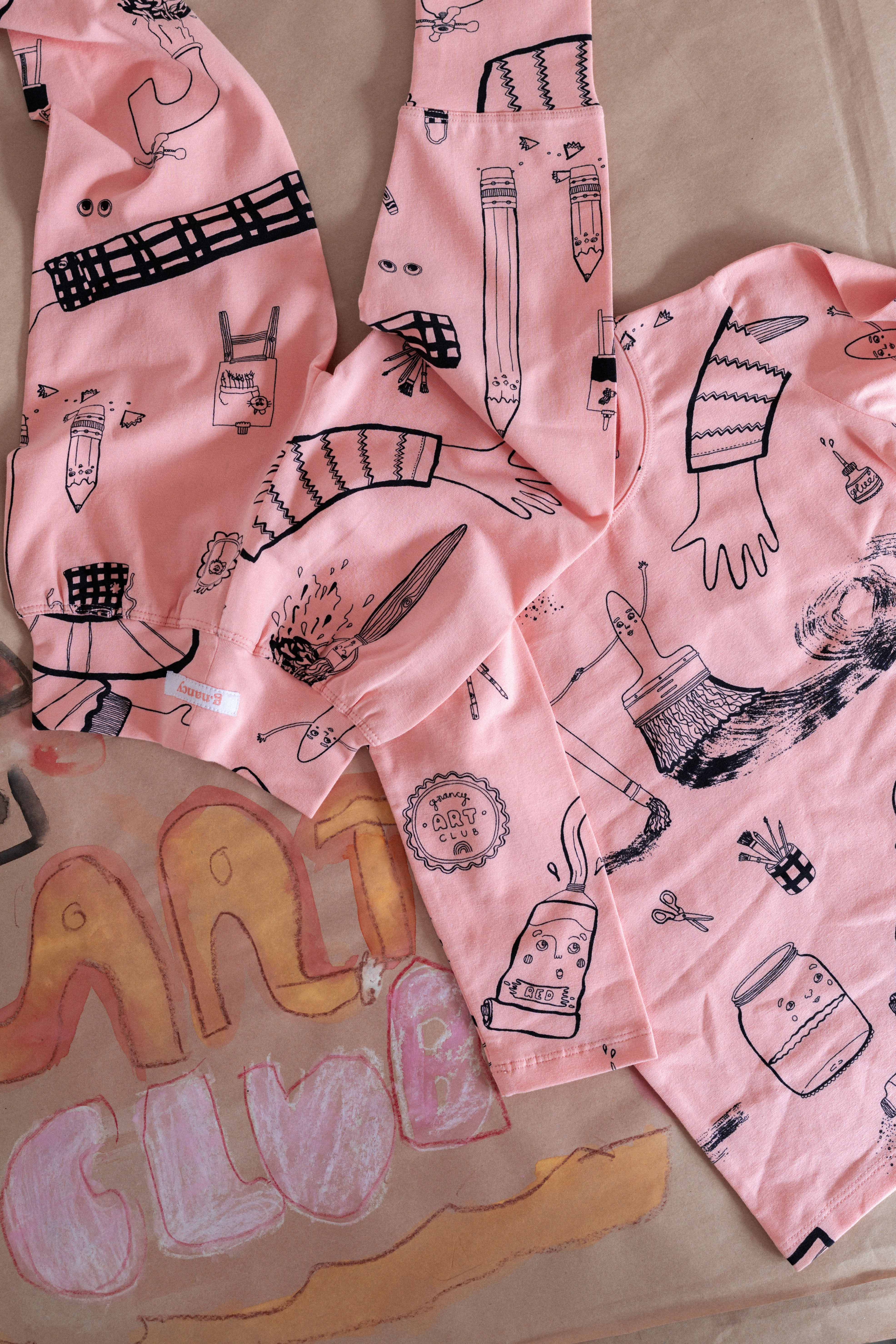 G.Nancy Bubblegum Art Club Long PJ Set