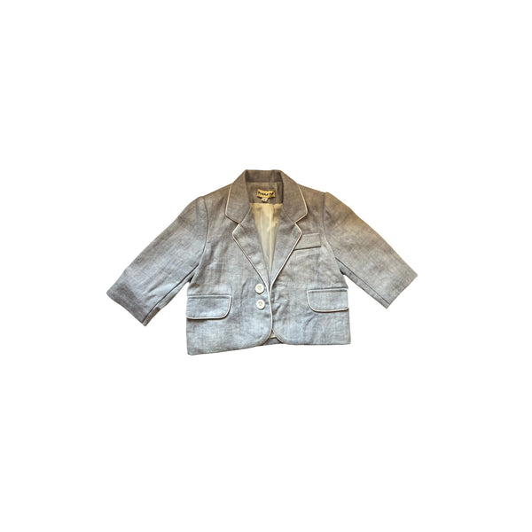 Purple Pips Light Blue Blazer Jacket - Size 1