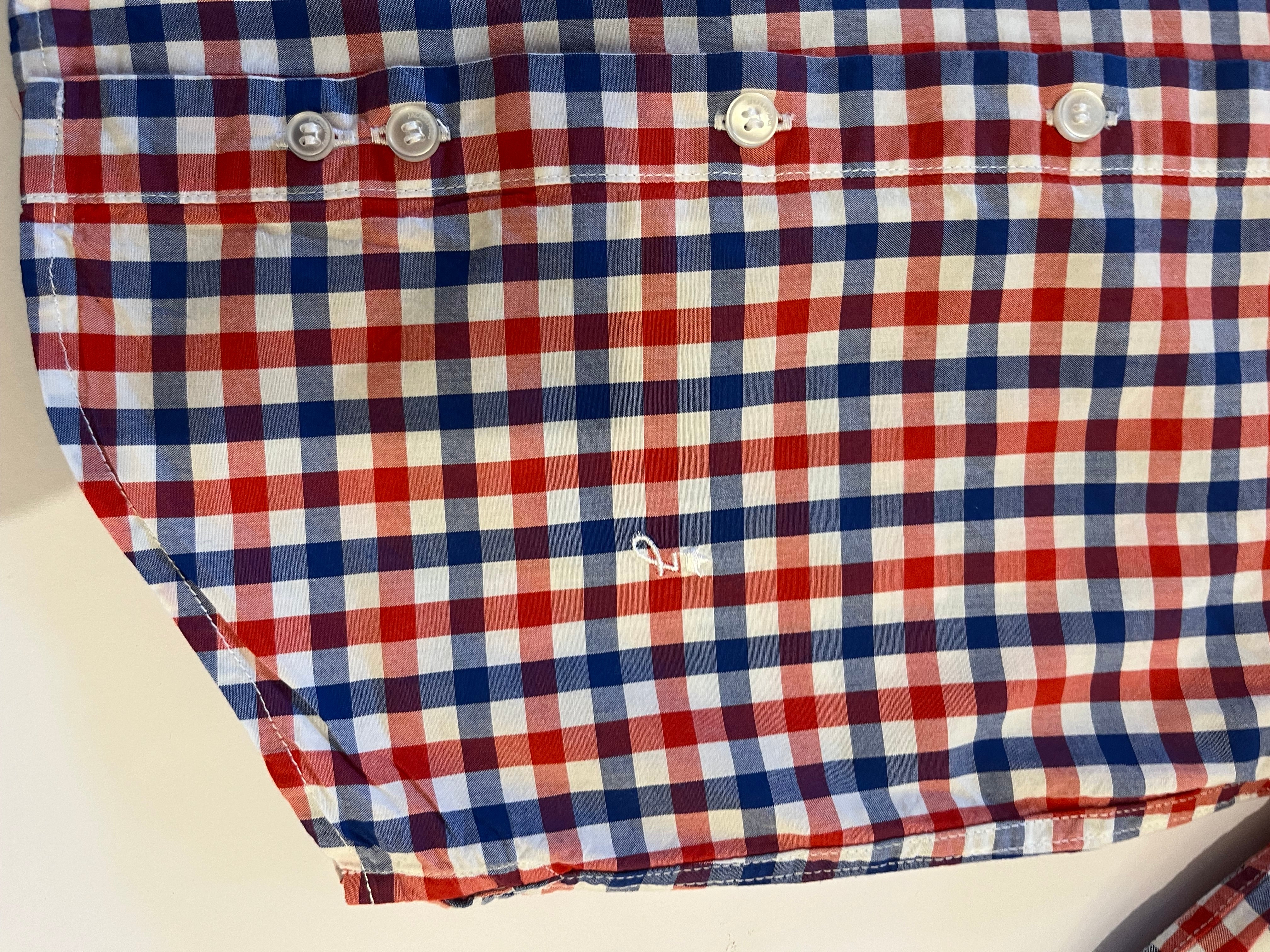 Jacadi Blue/ Red checkered shirt - Size 3